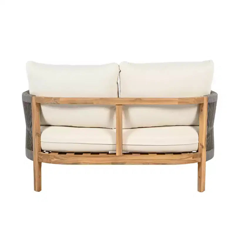 Christopher Knight Home Gillian, ensemble de sièges pour patio en bois d’acacia et tressage en corde, 4 pièces