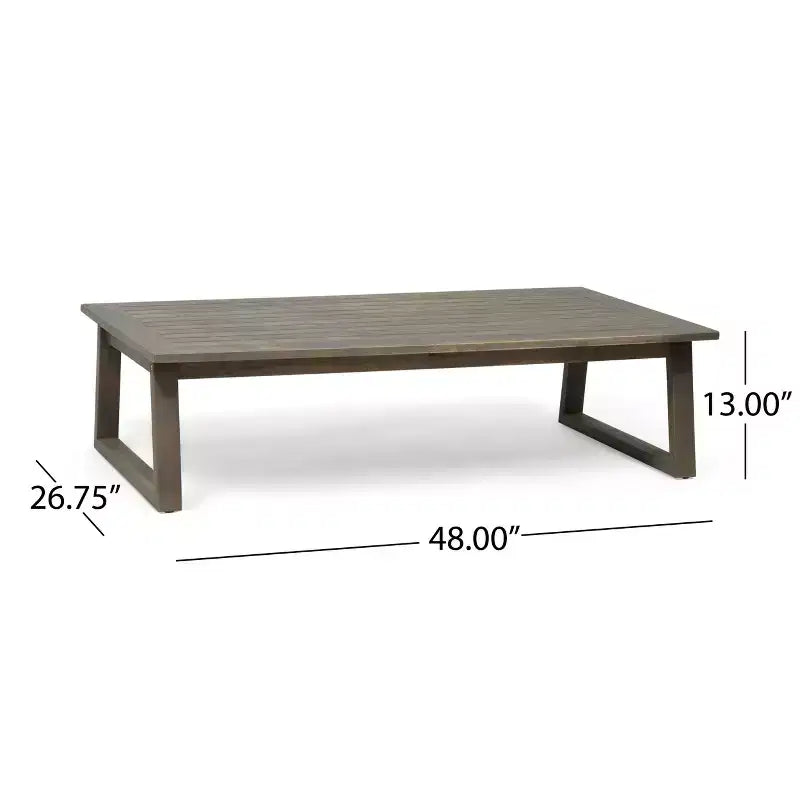Conjunto de sofá de dos plazas y mesa de centro de madera de acacia para exterior Hazel de Christopher Knight Home, con cojines