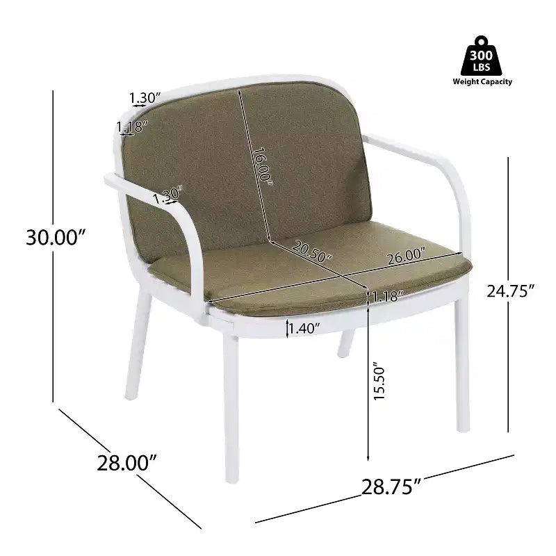 Conjunto moderno de 3 piezas para exterior Gunda de Christopher Knight Home, con sofá de dos plazas y silla tapizados en polipropileno
