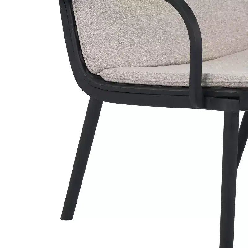 Conjunto moderno de 3 piezas para exterior Gunda de Christopher Knight Home, con sofá de dos plazas y silla tapizados en polipropileno