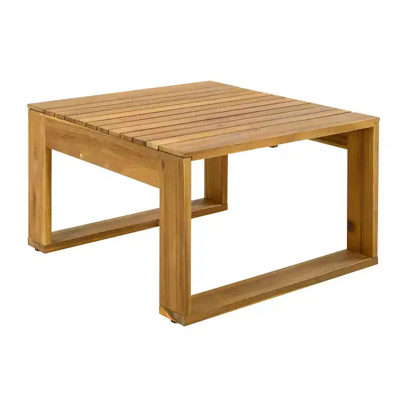 Conjunto de asientos de exterior Norman de Christopher Knight Home, de 5 piezas, con diseño de listones de madera de acacia y tapizado