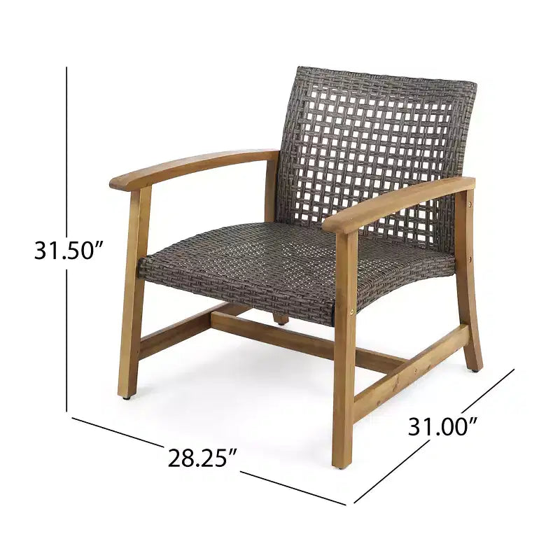 Conjunto de conversación para exteriores Christopher Knight Home Hampton de madera de acacia y mimbre, con sofá de 10 plazas y sofá de dos plazas