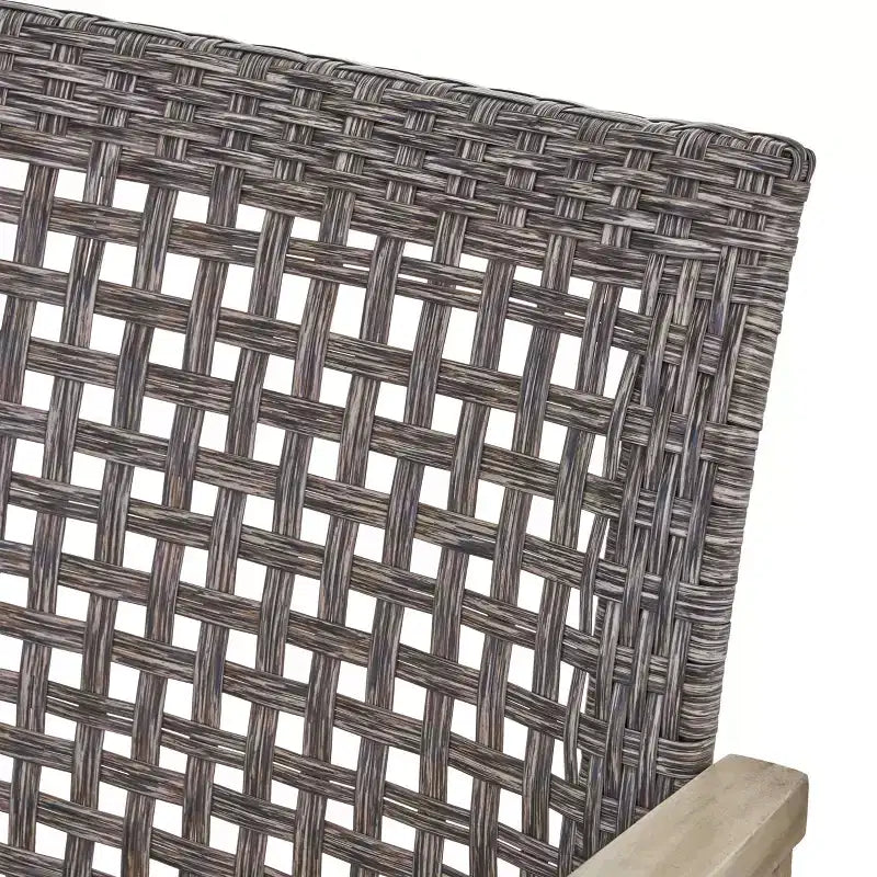 Conjunto de conversación para exteriores Christopher Knight Home Hampton de madera de acacia y mimbre, con sofá de 10 plazas y sofá de dos plazas