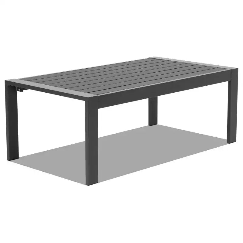 Conjunto de conversación para patio Karl Home de 4 piezas, de aluminio gris oscuro, con cojines gris oscuro
