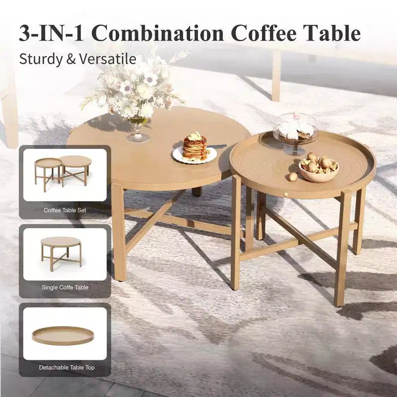 Ensemble de conversation Captiva Designs pour patio extérieur, 7 pièces, avec dossier à bandes croisées et coussins épais, pour terrasse, jardin ou bord de piscine