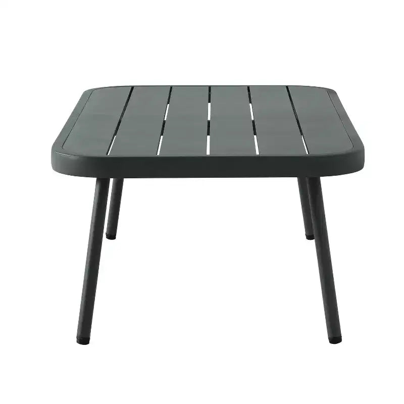 Ensemble de salon de jardin moderne 4 pièces Belle de Christopher Knight Home, en métal et corde rembourrée, avec table basse