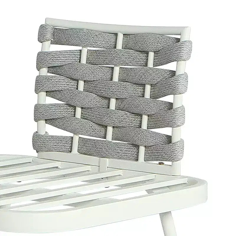 Ensemble de salon de jardin moderne 4 pièces Belle de Christopher Knight Home, en métal et corde rembourrée, avec table basse
