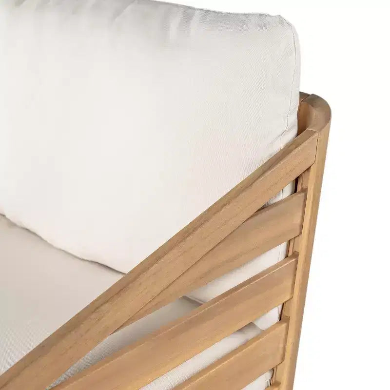 Ensemble de conversation moderne Yantic de Christopher Knight Home, 4 pièces, en acacia pour extérieur, avec coussins résistants à l’eau