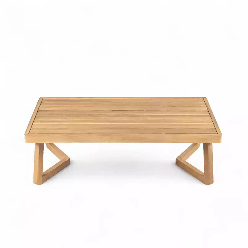 Ensemble de conversation moderne Yantic de Christopher Knight Home, 4 pièces, en acacia pour extérieur, avec coussins résistants à l’eau