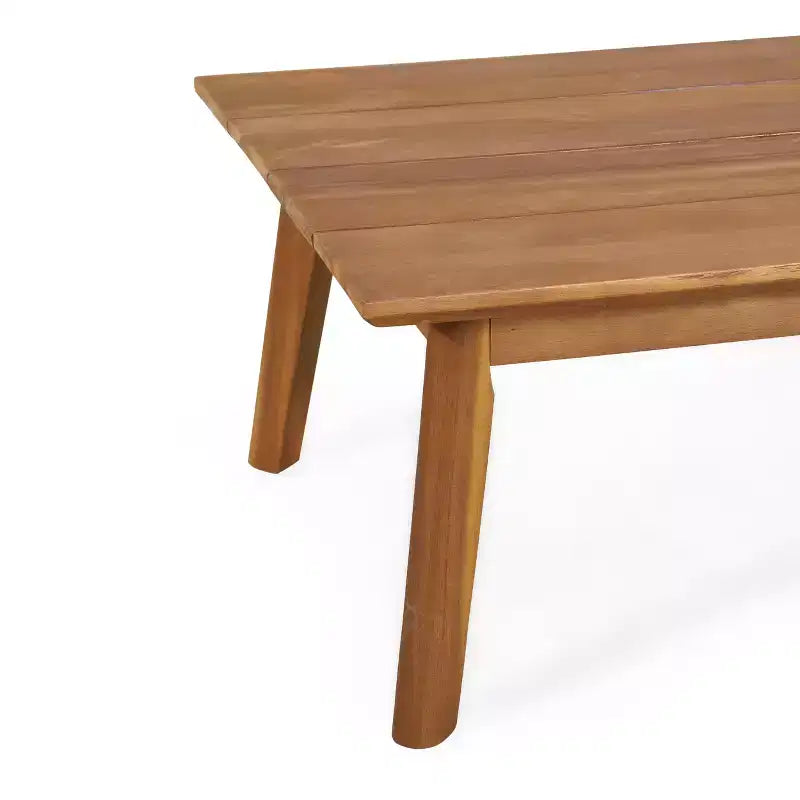 Christopher Knight Home Aggie conjunto de conversación para exteriores de madera de acacia para 4 personas con cojines, teca/blanco
