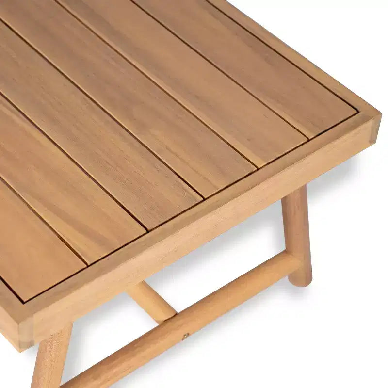 Christopher Knight Home Selina conjunto rústico de asientos para exteriores de 4 piezas, con diseño de listones, madera de acacia y tapizado
