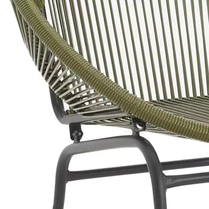 Conjunto de conversación tejido para exteriores de 3 piezas Paoha de Christopher Knight Home con estructura de hierro (mesa no incluida)