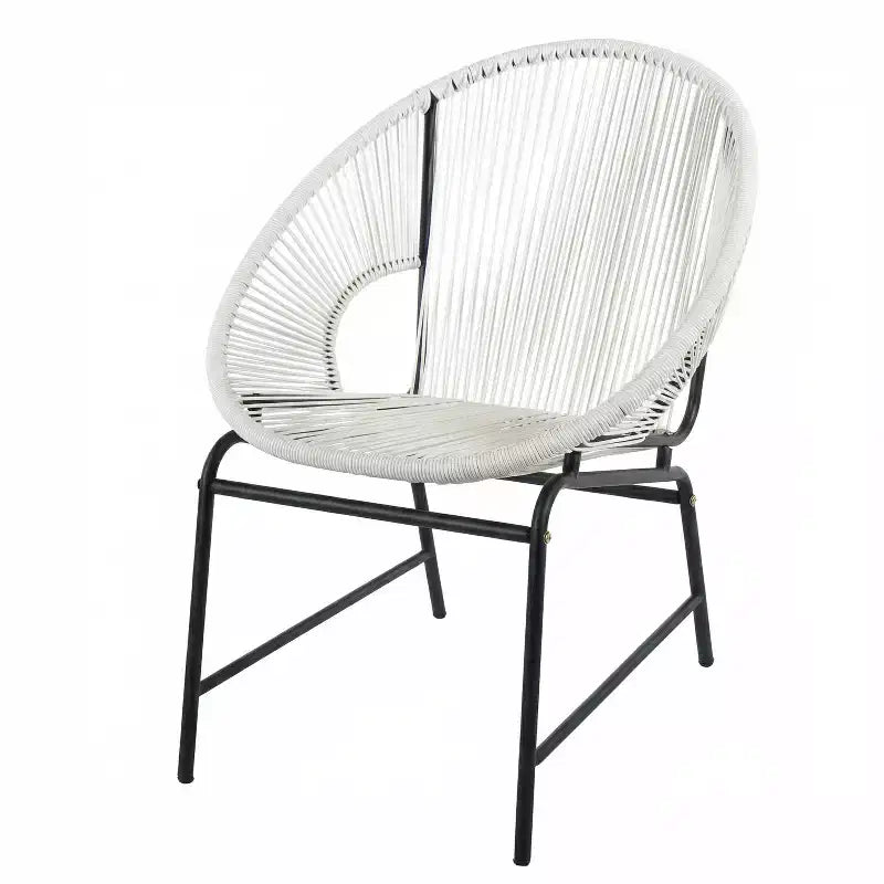 Conjunto de conversación tejido para exteriores de 3 piezas Paoha de Christopher Knight Home con estructura de hierro (mesa no incluida)