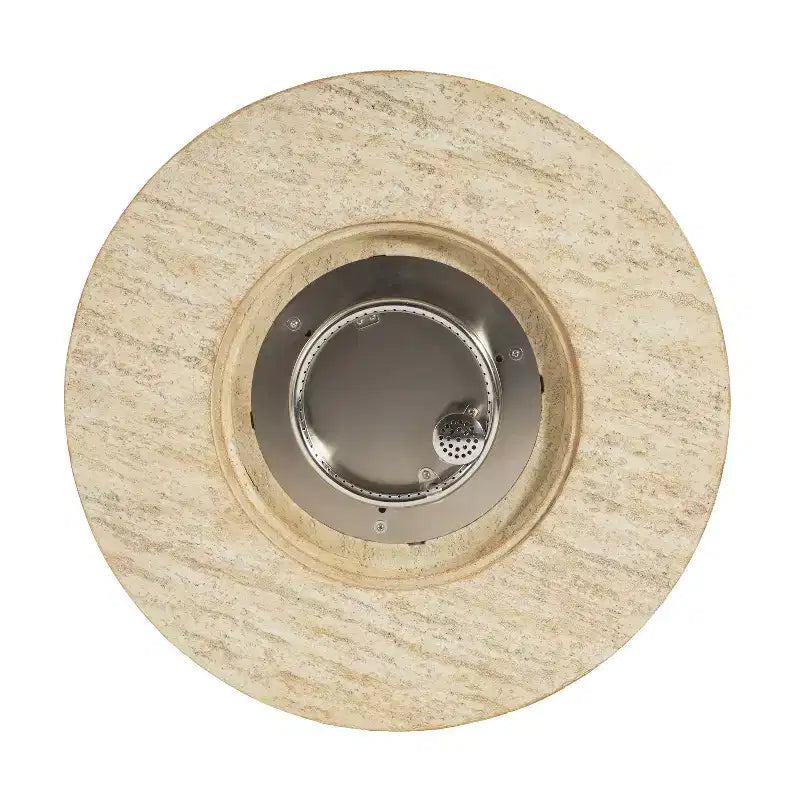Christopher Knight Home Joplin conjunto de conversación para exteriores de 5 piezas, de madera de acacia y cuerda, con cojines y brasero redondo