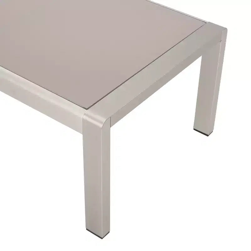 Ensemble GDFStudio Martha d'extérieur avec causeuse en aluminium et table basse, avec coussins