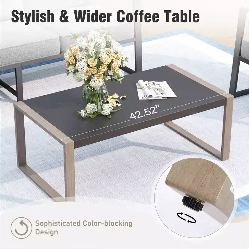Conjunto de asientos para conversar de patio exterior moderno Modren de Captiva Designs, con estructura de metal y mesa de centro