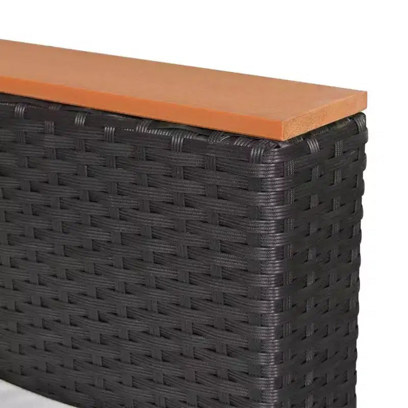 Ensemble de mobilier de terrasse vidaXL de 5 pièces, polyrotin noir et blanc crème