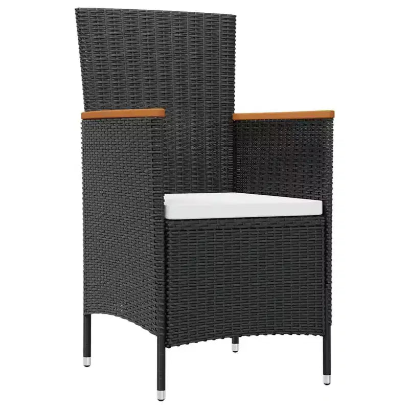 vidaXL Ensemble de mobilier d'extérieur noir