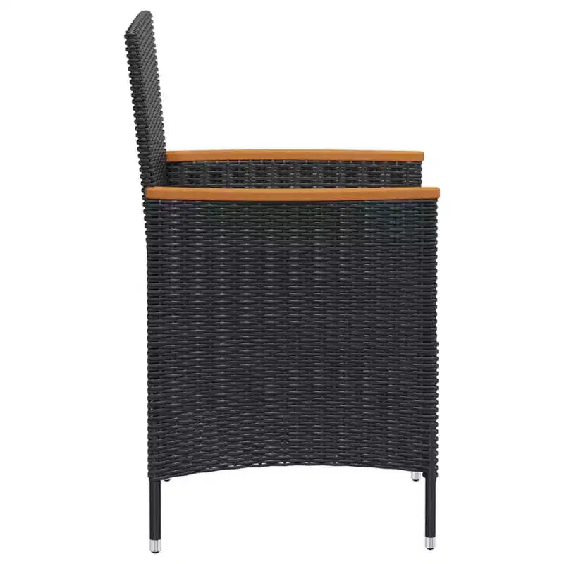 vidaXL Ensemble de mobilier d'extérieur noir