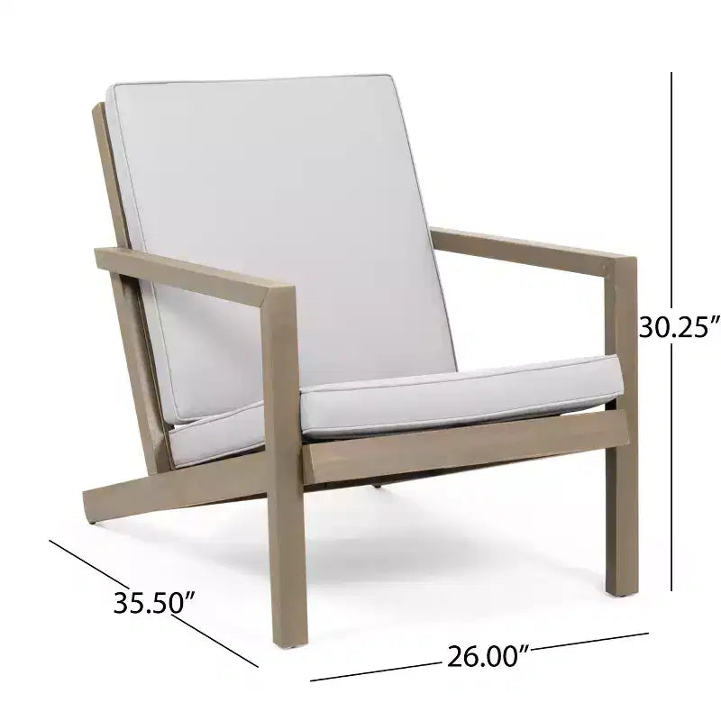 Conjunto de conversación para exteriores Christopher Knight Home Todd de 7 piezas de madera de acacia con cojines resistentes al agua
