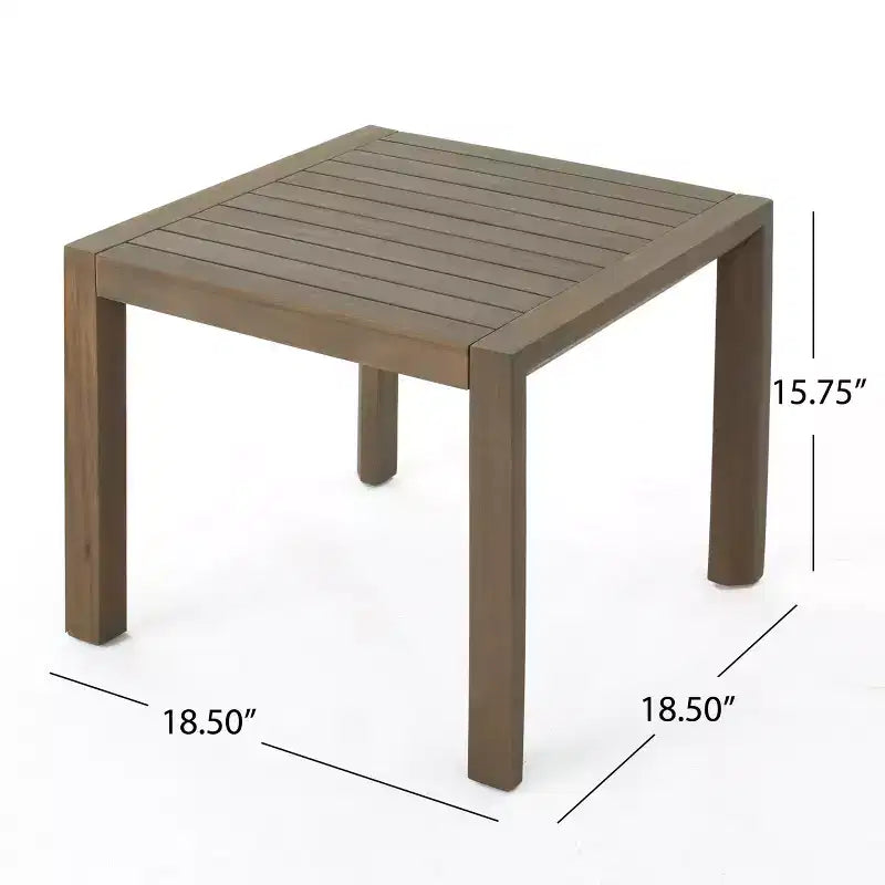 Conjunto de conversación para exteriores Christopher Knight Home Todd de 7 piezas de madera de acacia con cojines resistentes al agua
