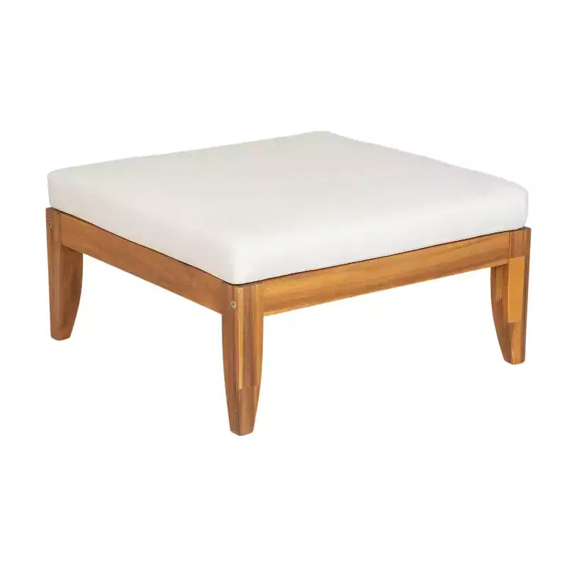 Conjunto de sofá para patio de 6 PIEZAS, conjunto modular seccional de muebles de jardín para exterior, conjunto de conversación en forma de L con mesa, otomana, cojines y almohadas- ModernLuxe
