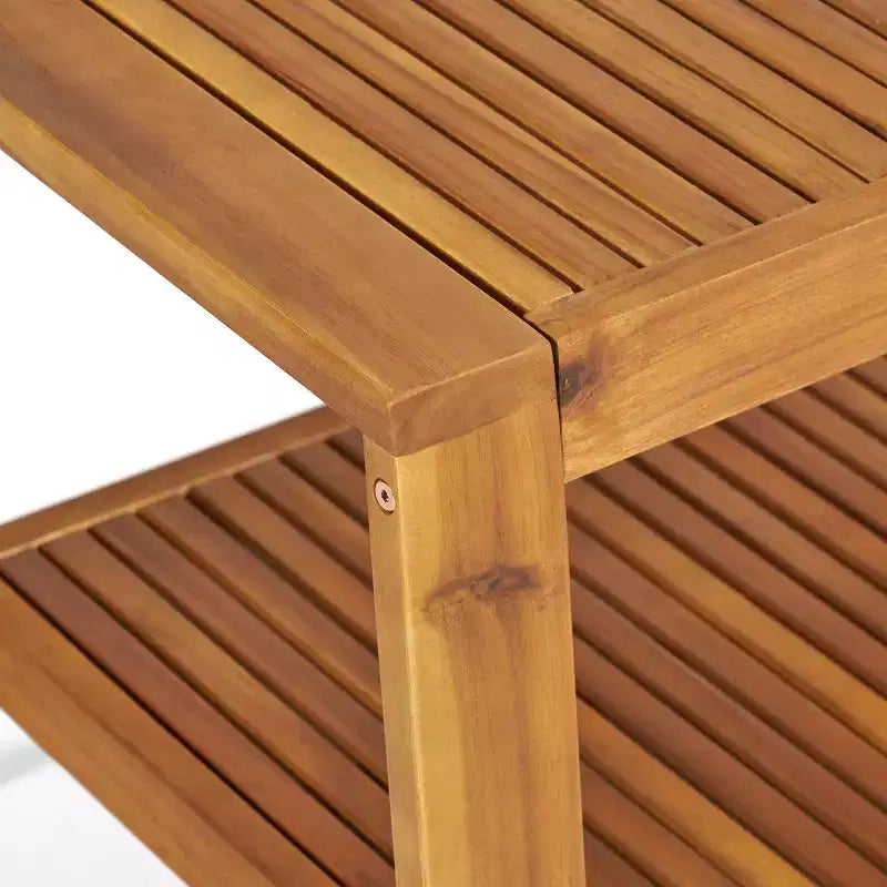 Conjunto de conversación para exterior de madera de acacia Parma de GDFStudio para 7 personas, sofá modular con otomana