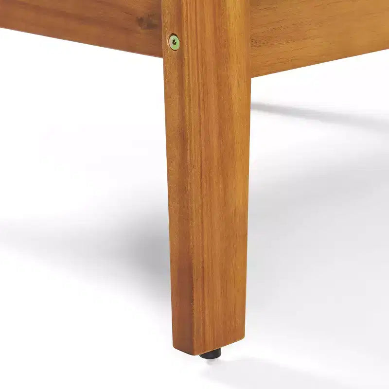 Conjunto de conversación para exterior de madera de acacia Parma de GDFStudio para 7 personas, sofá modular con otomana