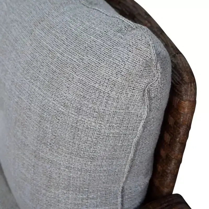 Ensemble de causeuse Courtyard Casual Costa Mesa 5 pièces - marron, un canapé, deux fauteuils club, une table d'appoint et un cadre de brasero avec tissu en polyester teint dans la masse