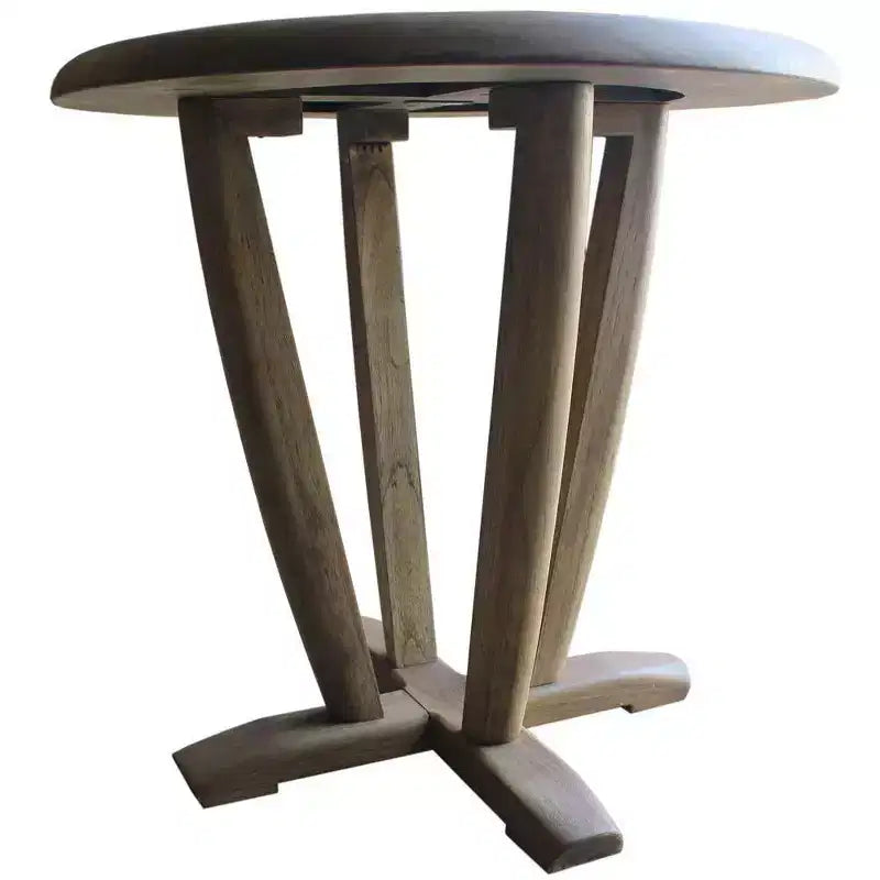 Conjunto de asientos de 3 piezas de teca FSC Avalon de Courtyard Casual. Incluye: dos sillones club y una mesa auxiliar redonda