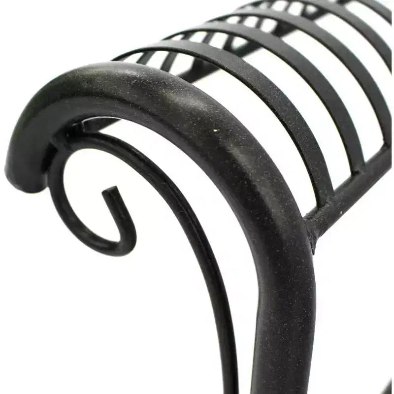 Conjunto de asientos de metal de exterior de 4 piezas French Quarter de acero negro de Courtyard Casual