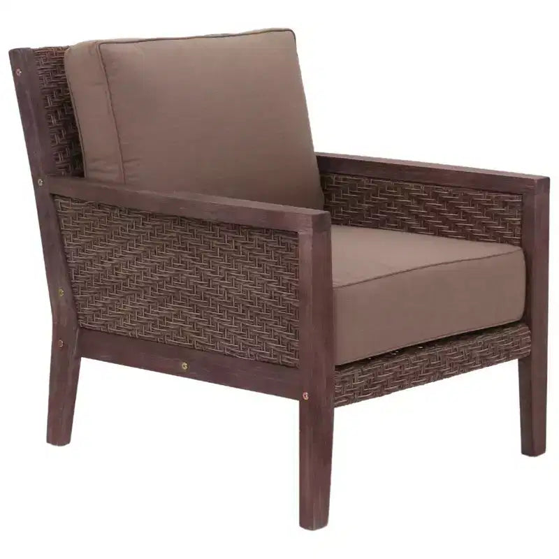 Conjunto de sofá de dos plazas Courtyard Casual Buena Vista II de 6 piezas con otomanas. Incluye: un sofá de dos plazas, una mesa de centro, dos sillones club y dos otomanas