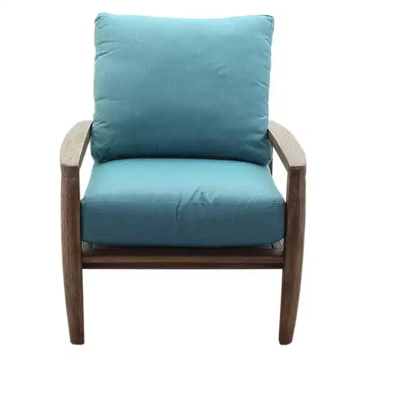 Conjunto Courtyard Casual Avalon de 2 piezas, de madera de teca FSC, con sillón de club y otomana