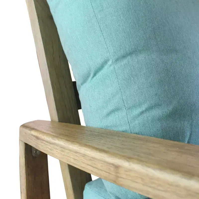 Ensemble de sièges Avalon de Courtyard Casual en teck certifié FSC, 3 pièces, comprenant deux fauteuils club et une table d’appoint carrée