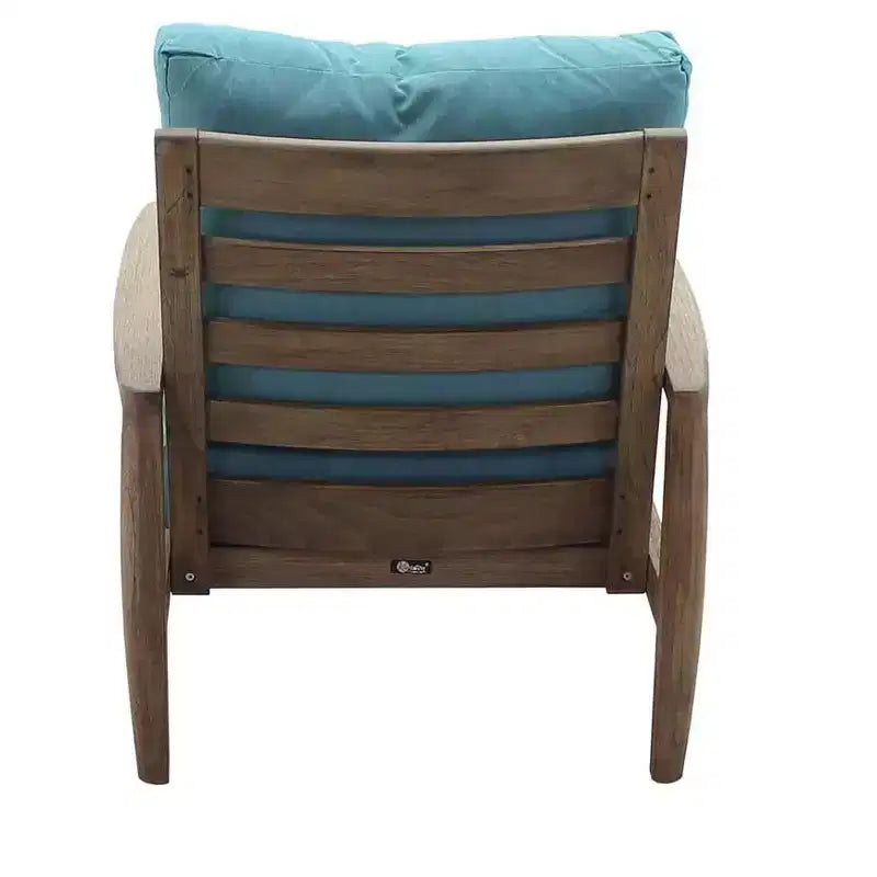 Ensemble de sièges Avalon de Courtyard Casual en teck certifié FSC, 3 pièces, comprenant deux fauteuils club et une table d’appoint carrée