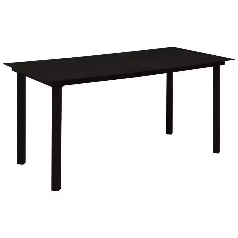 Conjunto de comedor de jardín vidaXL de 5/7 piezas, cuerda de algodón y acero negros, para exterior y patio