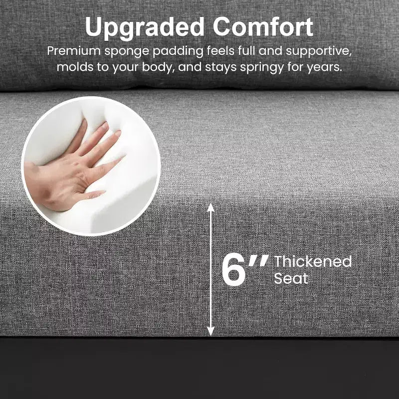Conjunto de muebles de aluminio para patio de 5 piezas de Heynemo, sofá seccional de exterior para conversaciones con mesa de centro, conjunto modular de sillas sin reposabrazos para piscina, gris