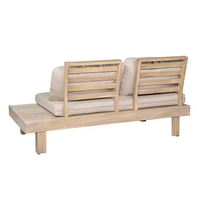 Ensemble d’assises rustique 5 pièces pour terrasse Christopher Knight Home Rock en bois d’acacia à lattes avec coussins