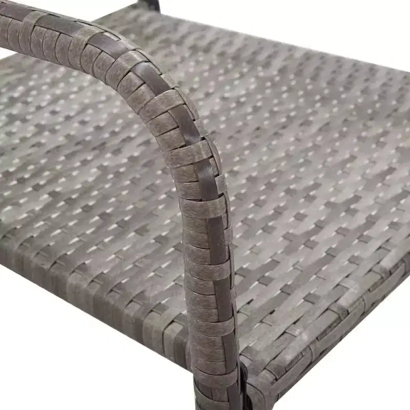 Ensemble de salle à manger de patio vidaXL, ensemble de mobilier avec table et chaises en polyrotin - anthracite, 4 pièces
