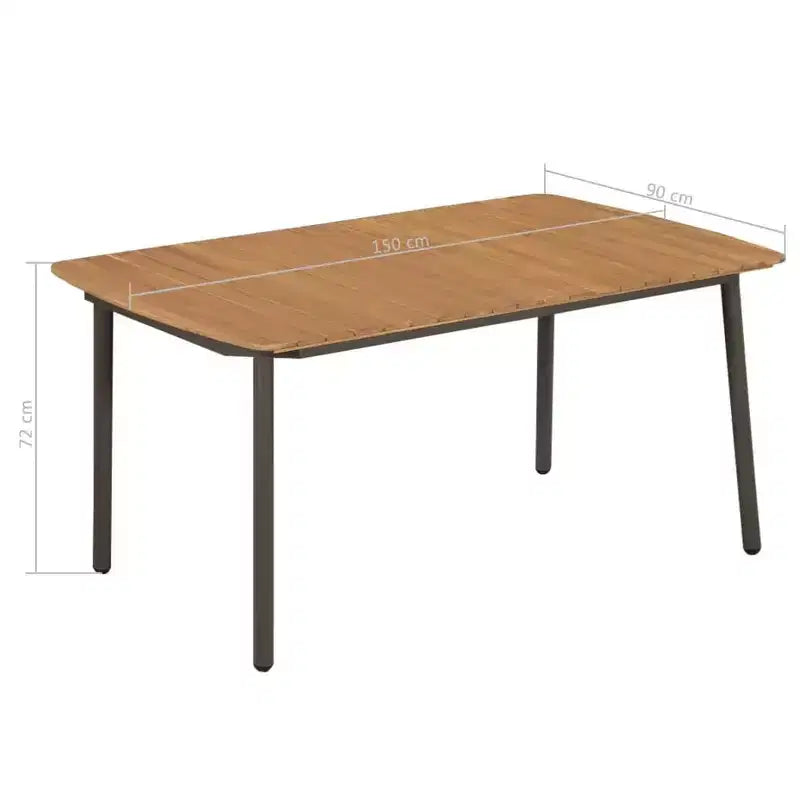 Ensemble de salle à manger de patio vidaXL, ensemble de mobilier avec table et chaises en polyrotin - anthracite, 4 pièces