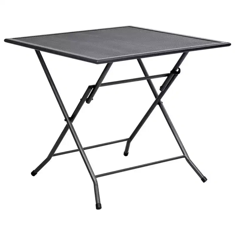 Conjunto de comedor para patio vidaXL, mesa de comedor y silla de malla para patio, acero antracita