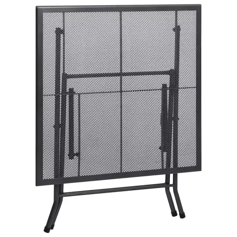 Conjunto de comedor para patio vidaXL, mesa de comedor y silla de malla para patio, acero antracita