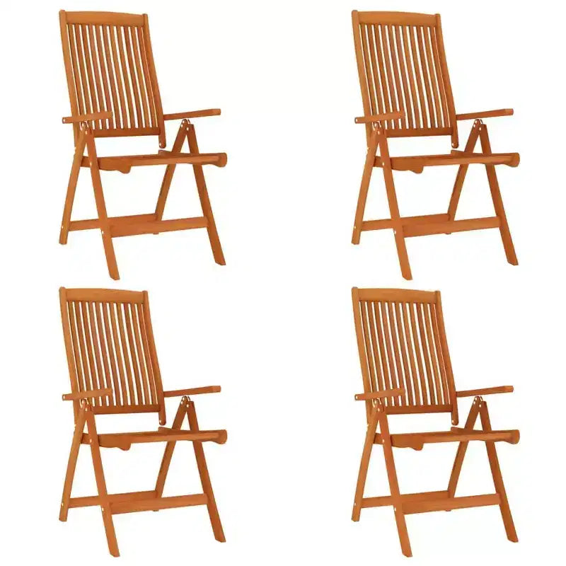 vidaXL Conjunto de comedor para patio con mesa extensible y sillas de madera maciza de eucalipto