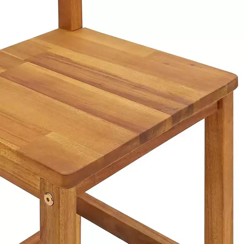 Conjunto de mesa y sillas de bar vidaXL, conjunto de comedor de 3 piezas, de madera maciza de acacia