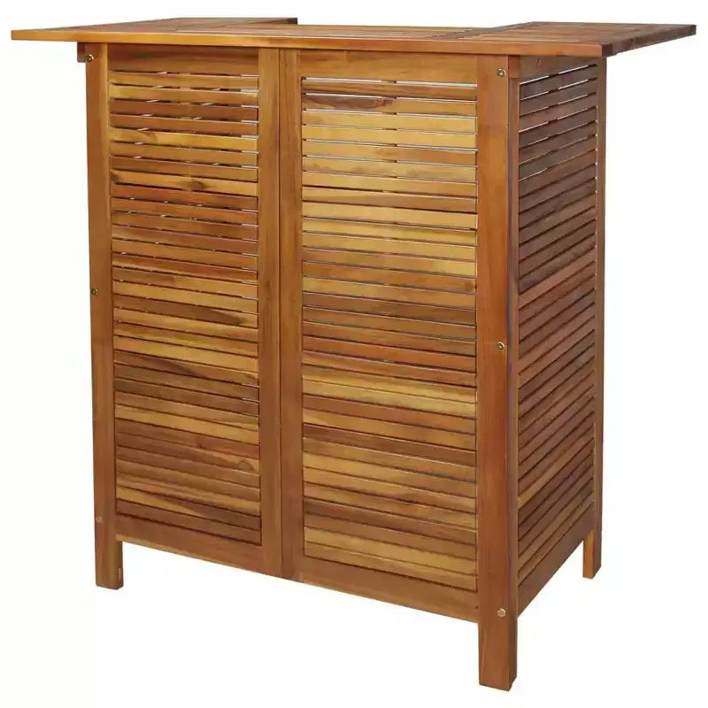 Conjunto de mesa y sillas de bar vidaXL, conjunto de comedor de 3 piezas, de madera maciza de acacia