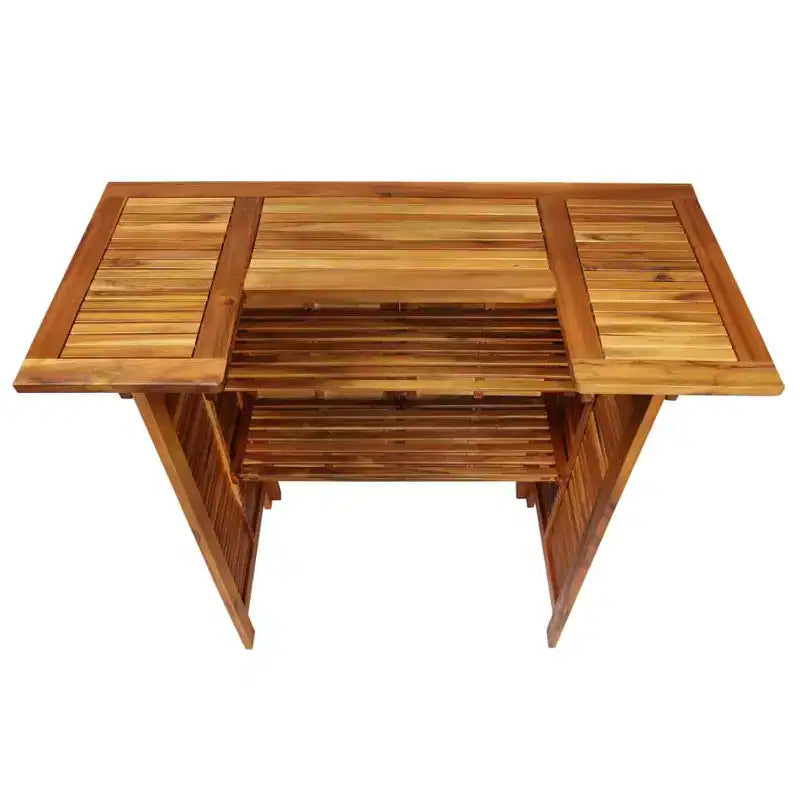 Conjunto de mesa y sillas de bar vidaXL, conjunto de comedor de 3 piezas, de madera maciza de acacia