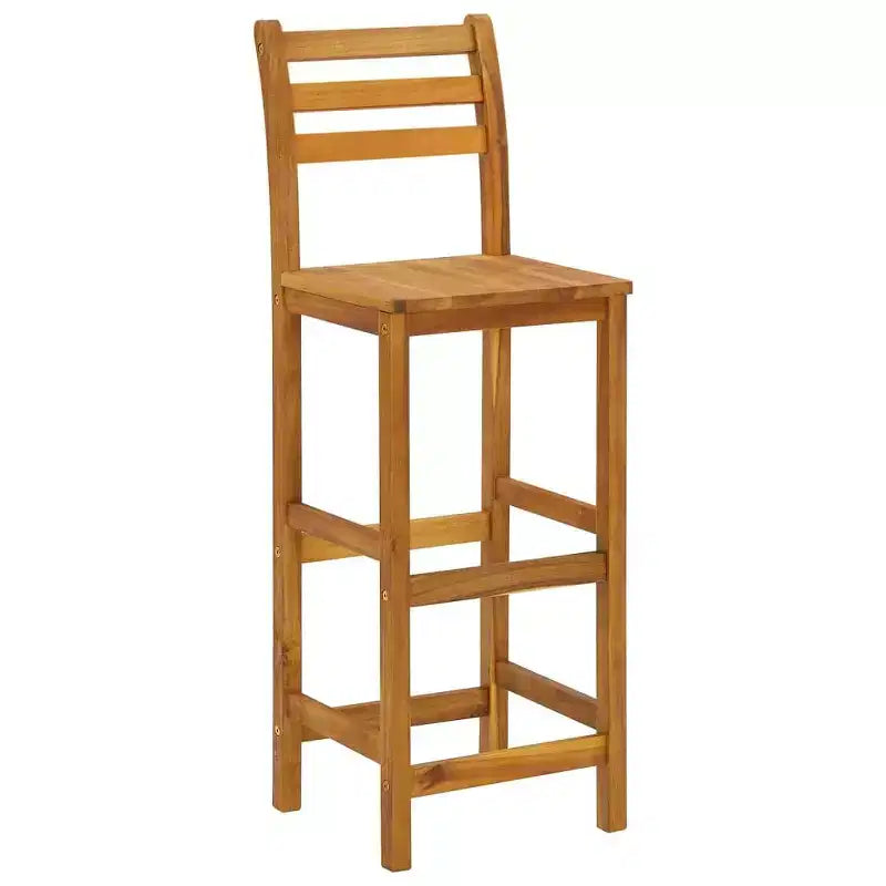 Conjunto de mesa y sillas de bar vidaXL, conjunto de comedor de 3 piezas, de madera maciza de acacia