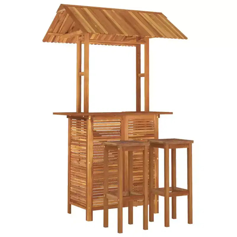 Ensemble de bar de jardin vidaXL, table et chaises de balcon d’extérieur en bois massif d’acacia