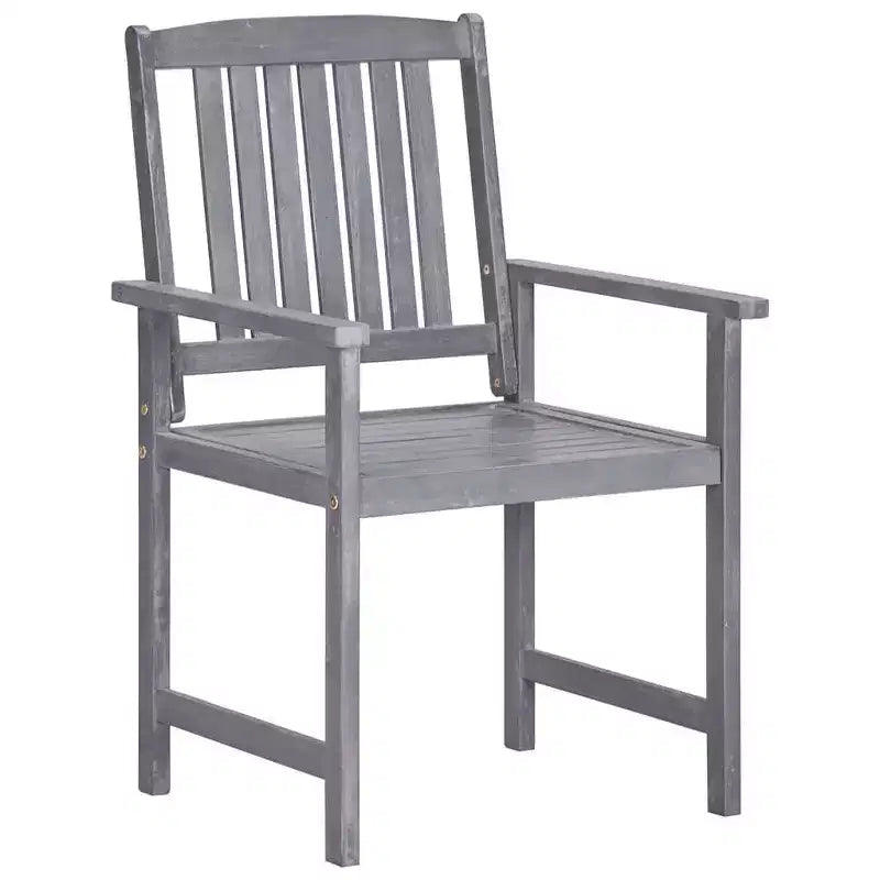 Ensemble de salle à manger de terrasse vidaXL, table et chaises en bois massif d'acacia gris