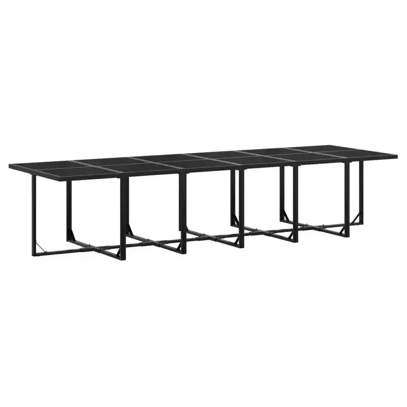 vidaXL conjunto de comedor para patio con cojines, muebles de jardín para exterior, textileno negro